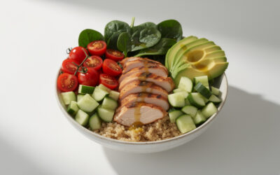 Bowl healthy au poulet et quinoa : repas rassasiant