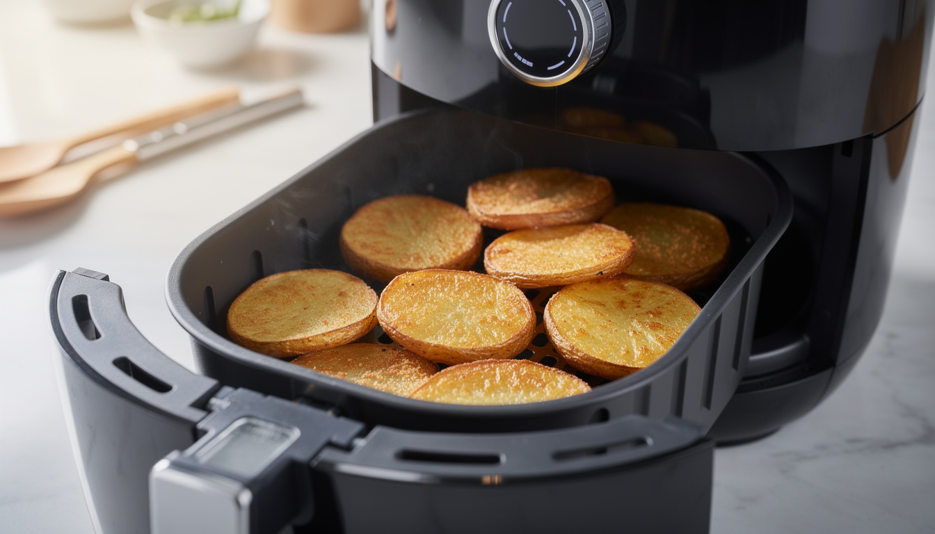 découvrez comment préparer des pommes de terre croustillantes à l’air fryer, sans utiliser d’huile, pour une recette saine et savoureuse facile à réaliser.
