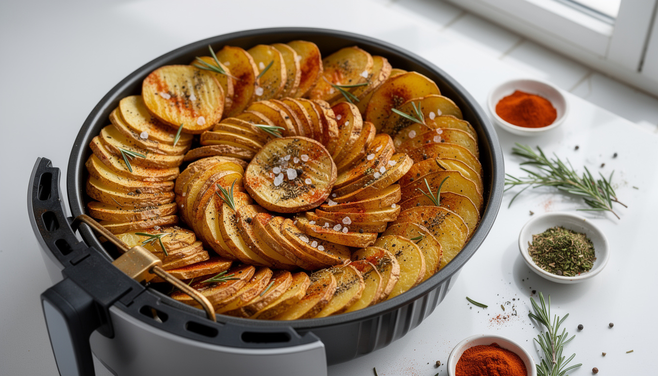 découvrez comment préparer des pommes de terre croustillantes à l'air fryer sans huile, pour une recette saine et savoureuse au goût irrésistible.