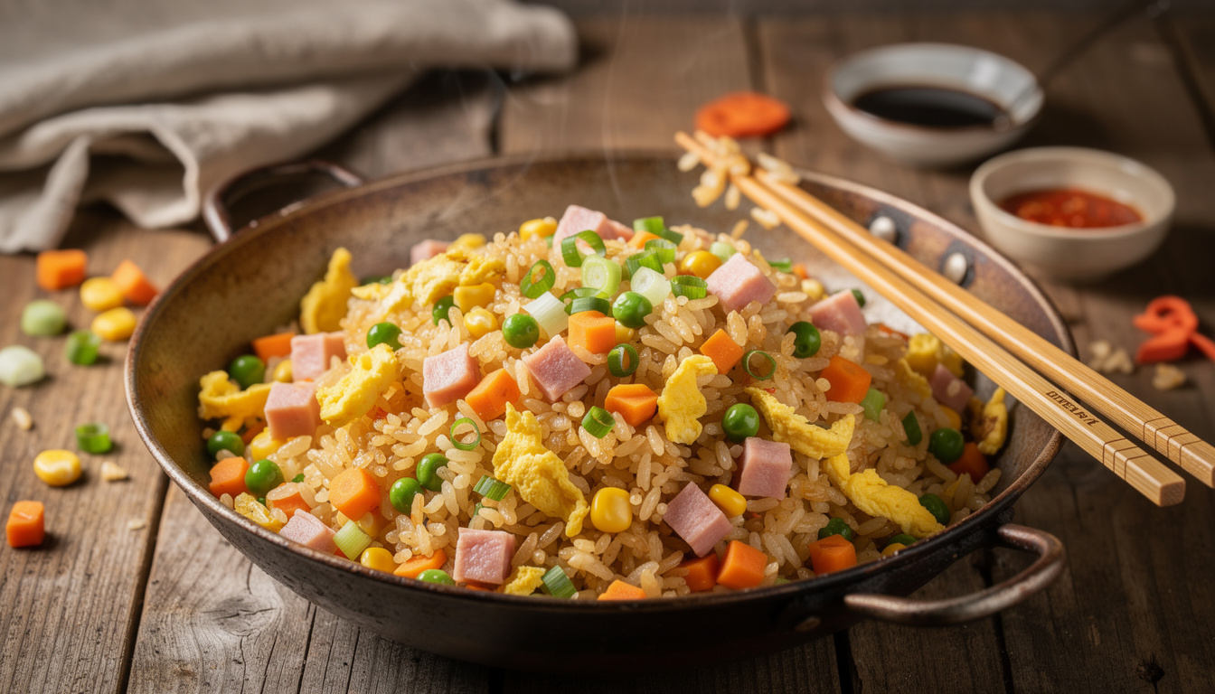 découvrez notre recette rapide et savoureuse de riz cantonais maison, facile à préparer pour un repas délicieux et authentique.